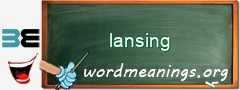 WordMeaning blackboard for lansing